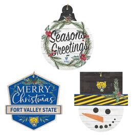 Jardine - Fort Valley State Wildcats Ornament Bundle - White