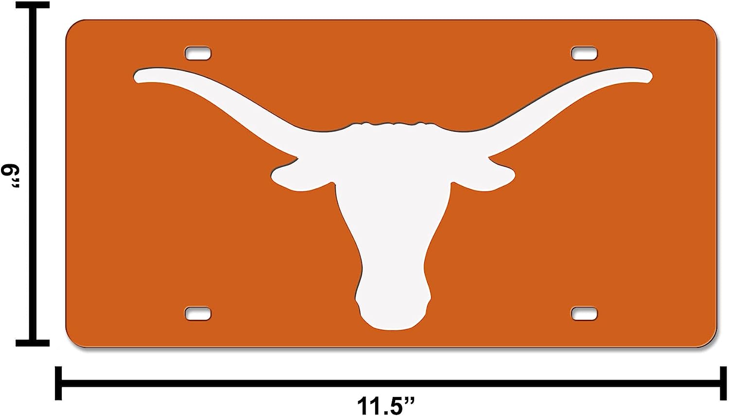 Alt View 4. Rico Industries - Texas Longhorns Orange Mirrored Laser Cut License Plate Laser Tag - Multi.