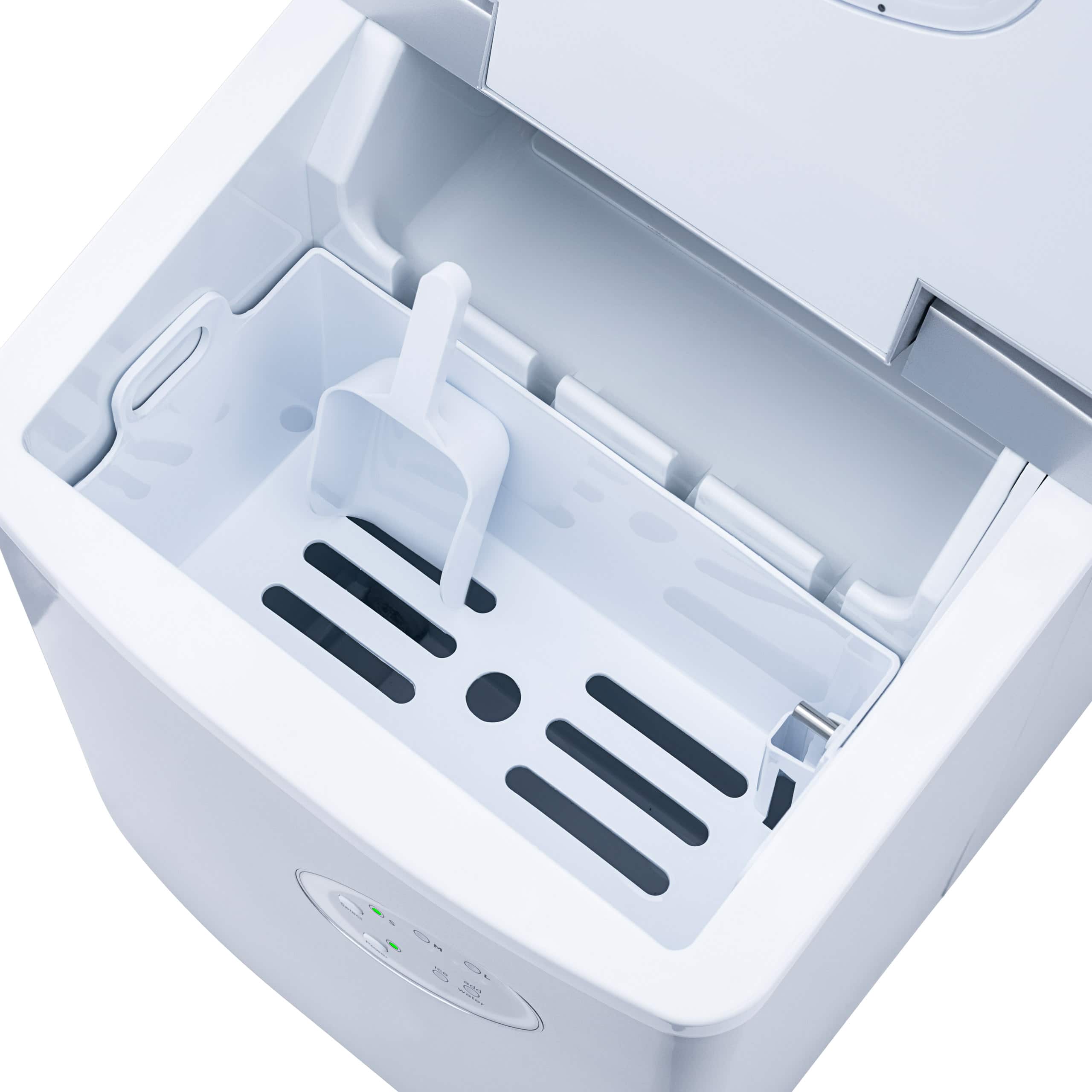 Alt View 21. NewAir - 12" 28-lb Portable Ice Maker - 3 Ice Sizes - Silver.