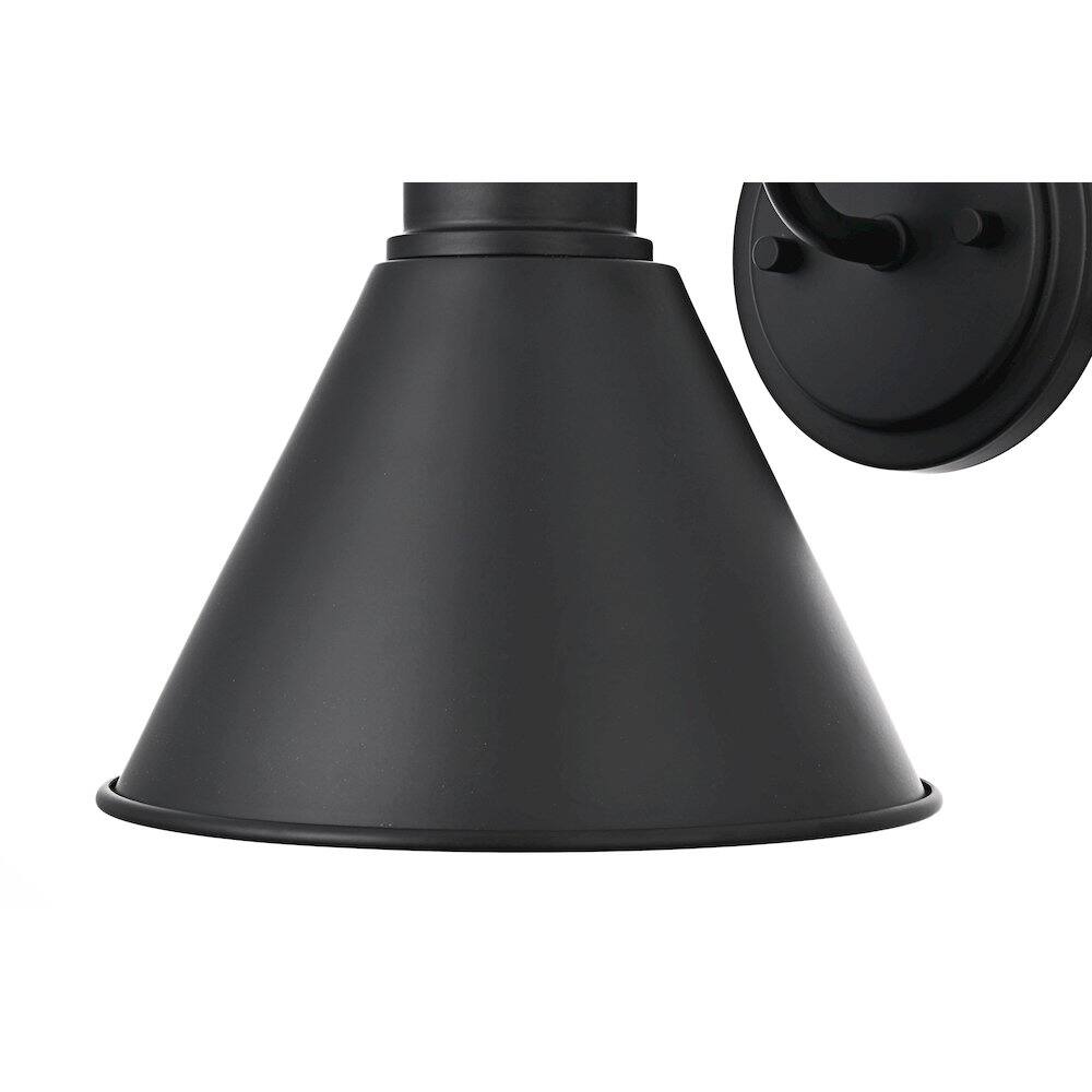 Alt View 1. Elegant Lighting - Colton 8 Inch Outdoor Wall Sconce In Black - Black.