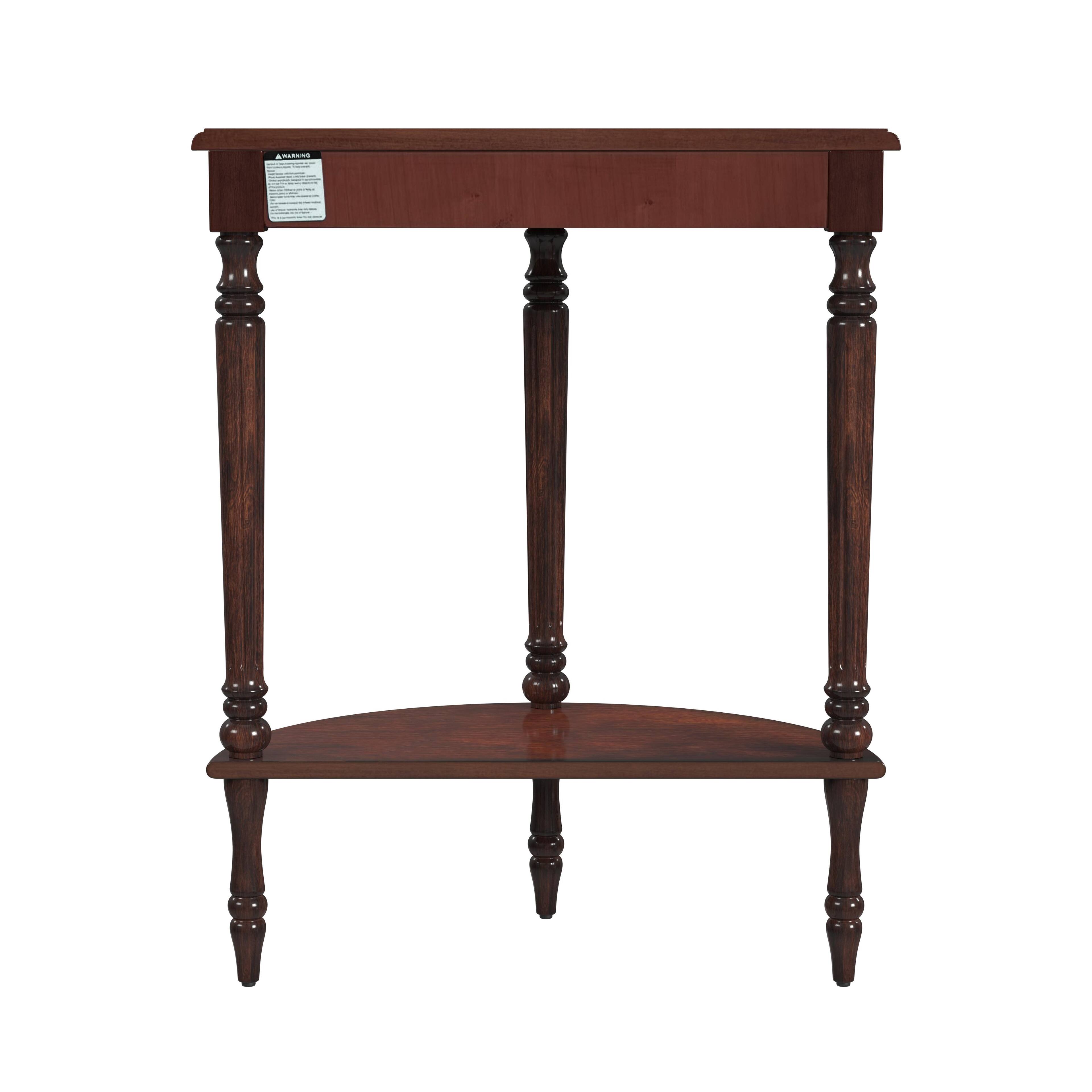 Alt View 3. Butler Specialty - Bellini 24 in. W Demilune Wood Console Table with Lower Open Shelf - Dark Brown.