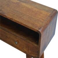 Alt View 1. Artisan Furniture - Artisan Furniture Solid Wood Curved Chestnut Console Table - Brown.