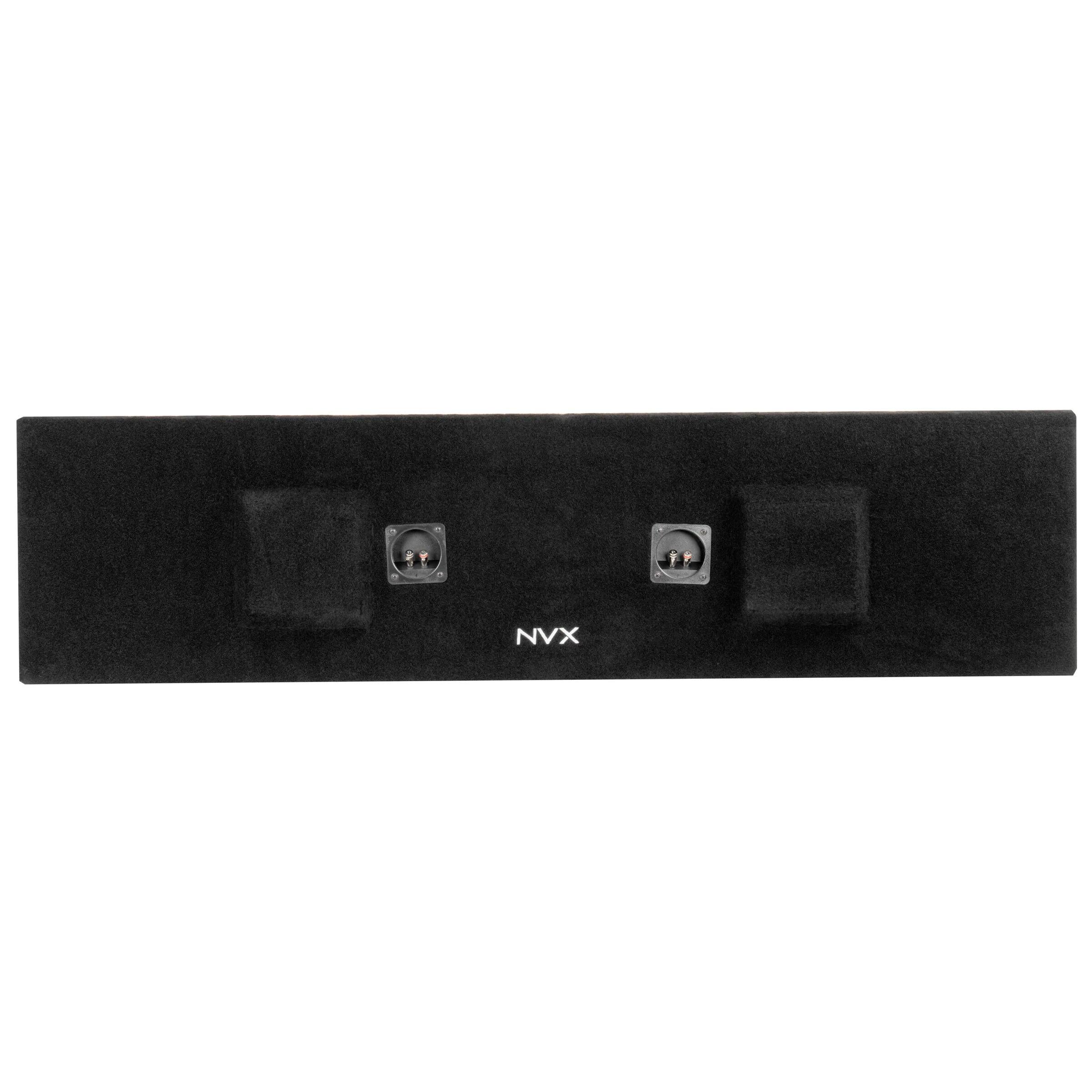 Alt View 1. NVX - Custom Fit 700W RMS Dual 10in Sealed Loaded Down Firing Subwoofer Enclosure for 2009-2018 Ford F-150 Super Crew Cab.