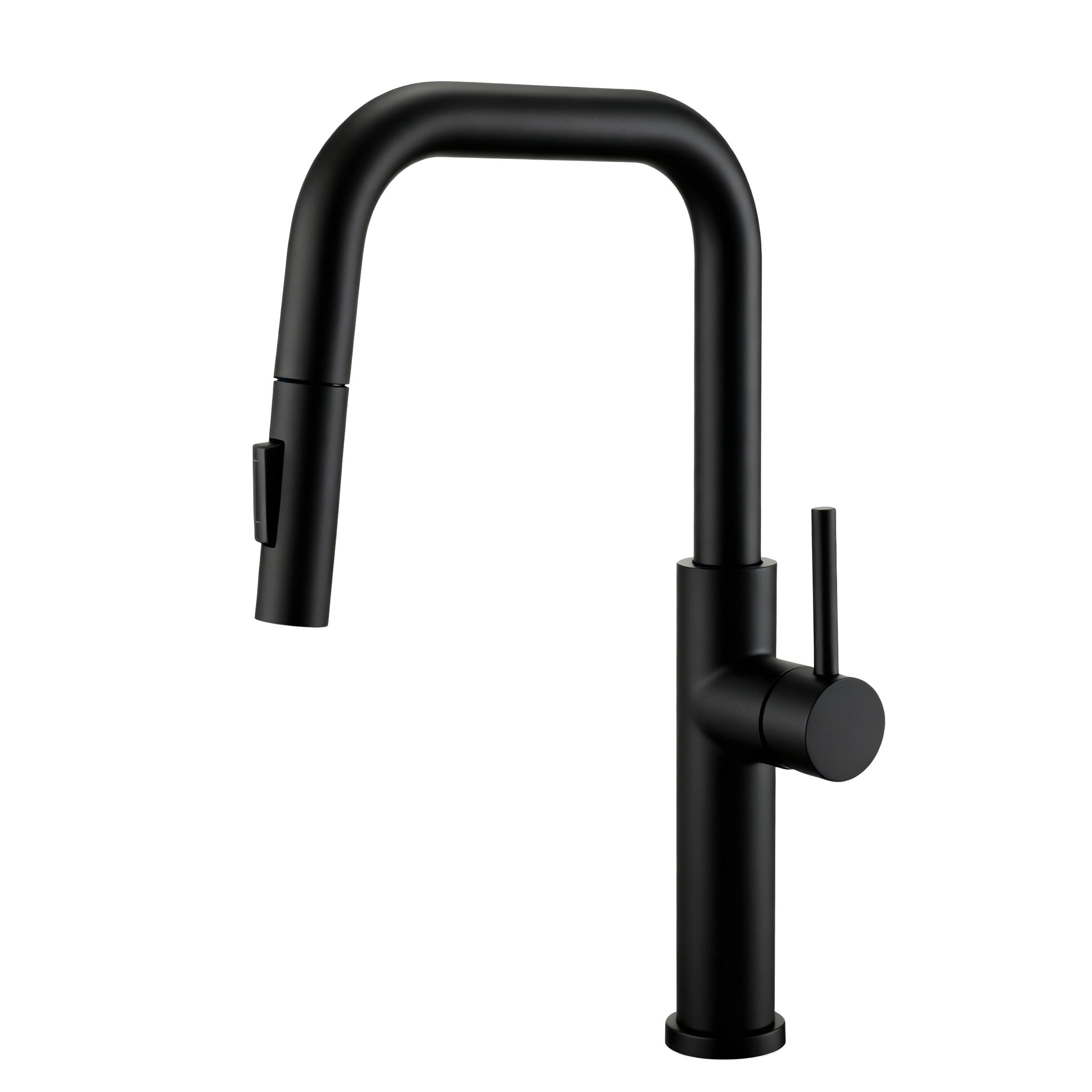 Alt View 3. Bothwa Home - Waterway 15.5 - Inch Kitchen Faucet - Matt Black.