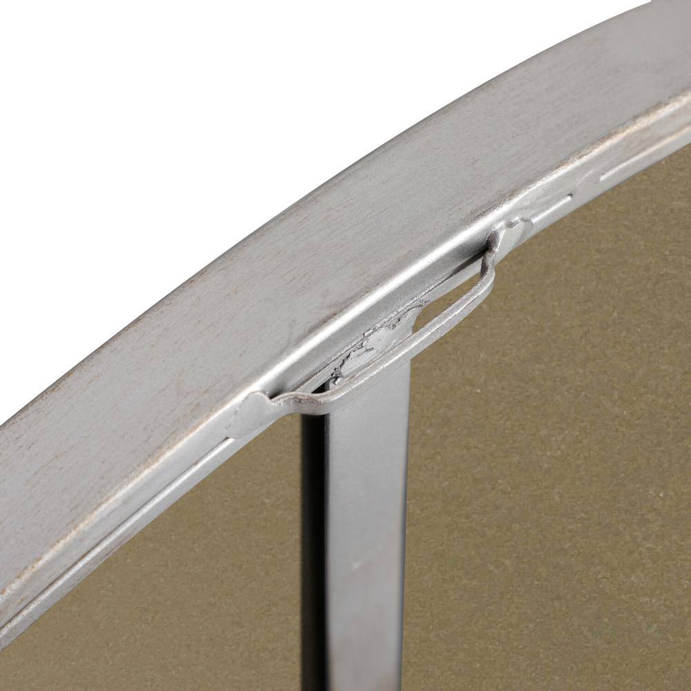 Alt View 6. Elegant Decor - Metal frame Round Mirror 42 inch Silver finish - Silver.
