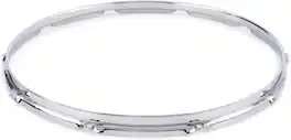 Gibraltar Hardware - 18" 10 Lug Triple Flange Drum Hoop, 3mm Heavy Duty Chrome Steel Rim for Snares & Toms,Die Cast Feel w/ Classic Open Tone