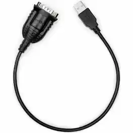 Rocstor - 1 ft USB to Serial Adapter Cable w/ COM Retention - 1 ft Serial/USB Data Transfer Cable for Notebook, Desktop - Black