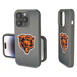 Keyscaper - NFL - Chicago Bears Linen Logo iPhone Soft Touch Case - 15 - Gray