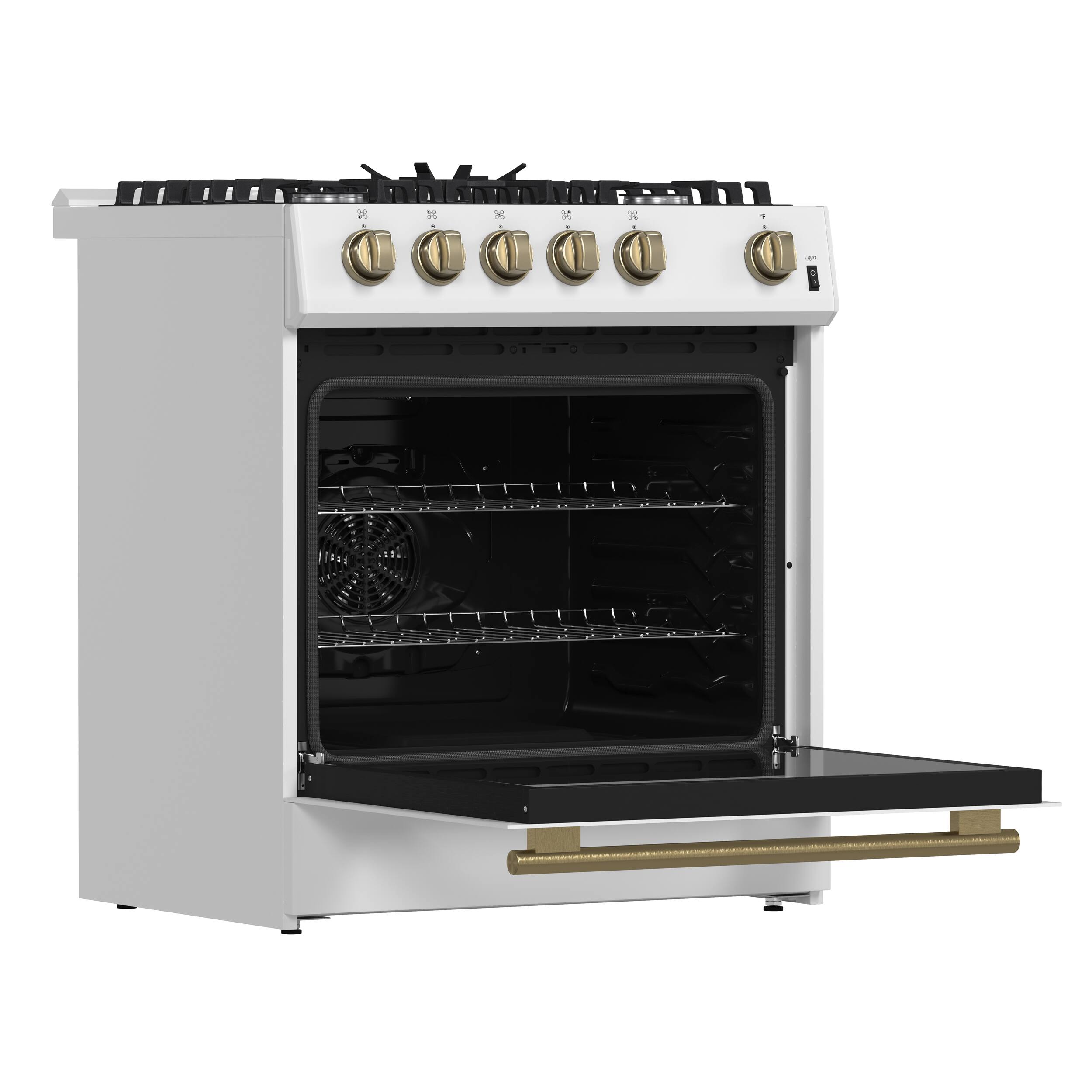 Alt View 2. Forno Appliances - Leonardo 5 Cu. Ft. Freestanding Gas Convection Range with LP Conversion Kit - White.
