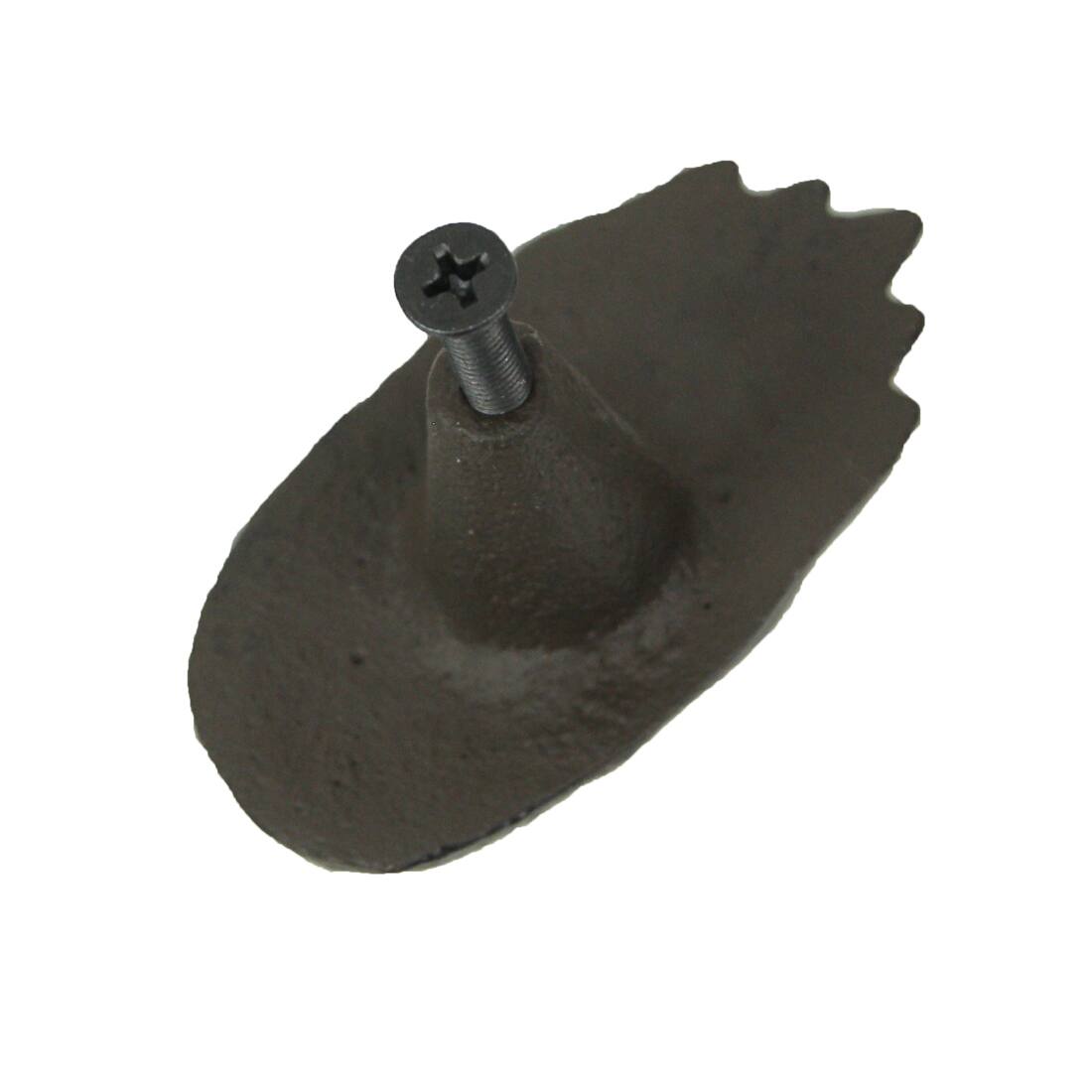 Alt View 4. Zeckos - Set of 6 Cast Iron Animal Tracks Bear Paw Cabinet Knob Drawer Pulls Cabin Decor - Brown.