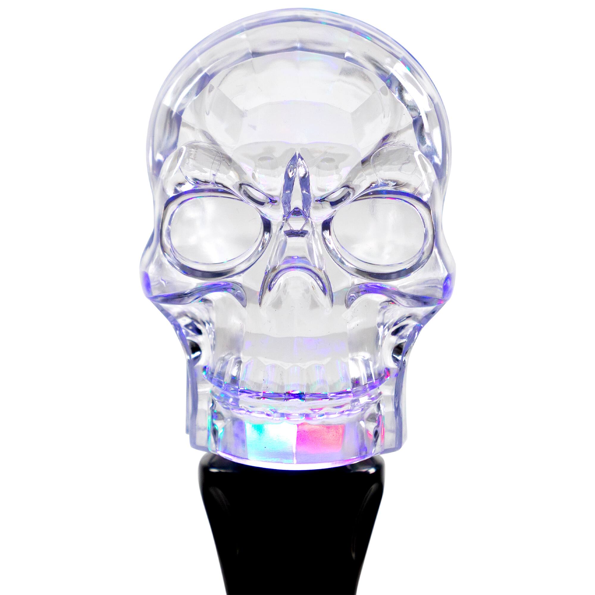 Alt View 10. Northlight - LED Lighted Multi-Function Halloween Skull Light - 9" - Multicolor Lights - Clear.