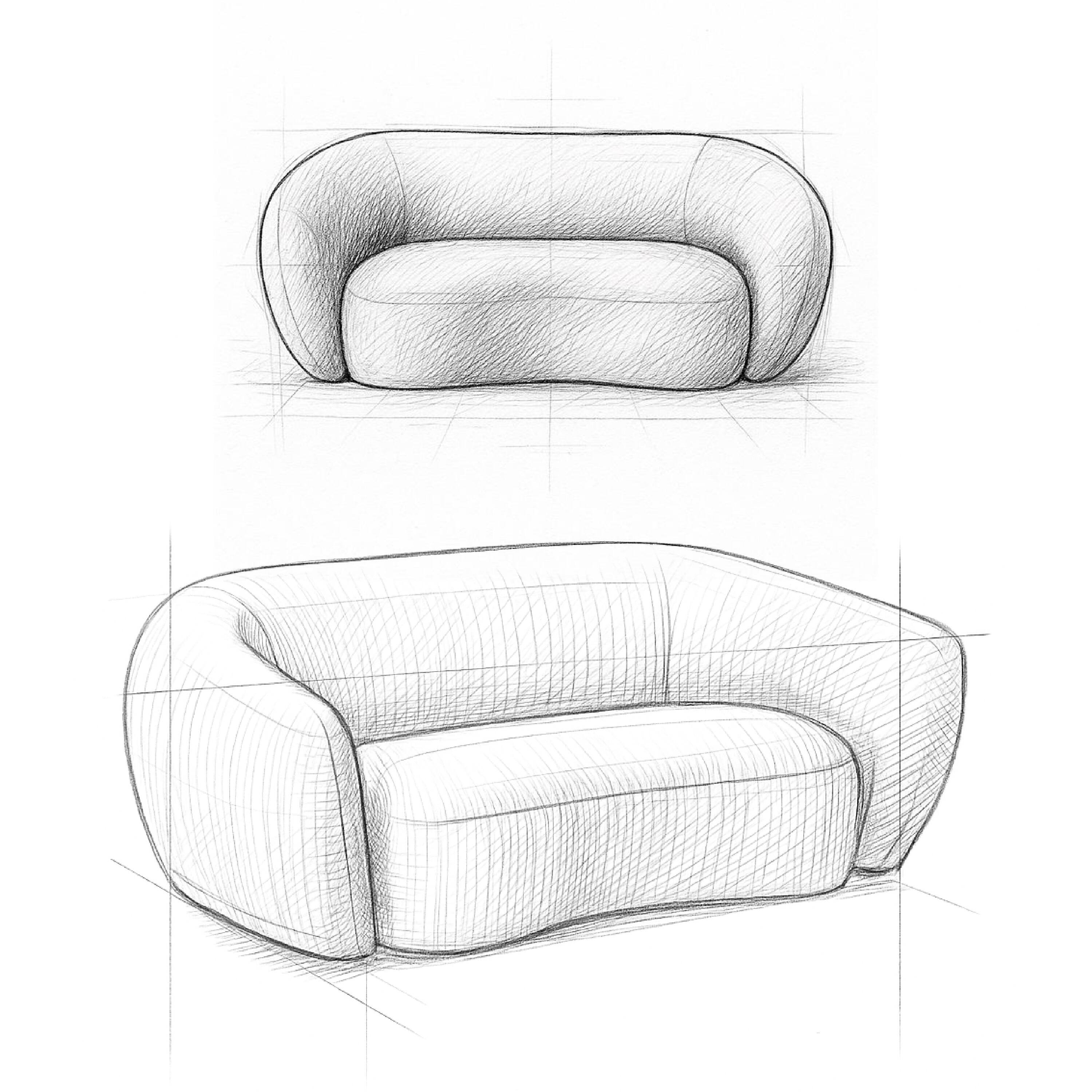 Alt View 9. Simpli Home - Sherri 69 inch Wide Contemporary Loveseat Sofa in Stone Grey Boucle Performance Fabric - Stone Grey.