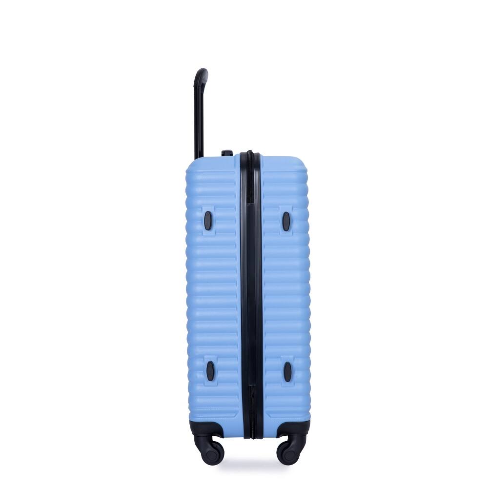 Alt View 3. Ropilly - Ropilly 3 Piece Luggage Set Hardshell Suitcase with Wheels Light Blue - Light Blue.