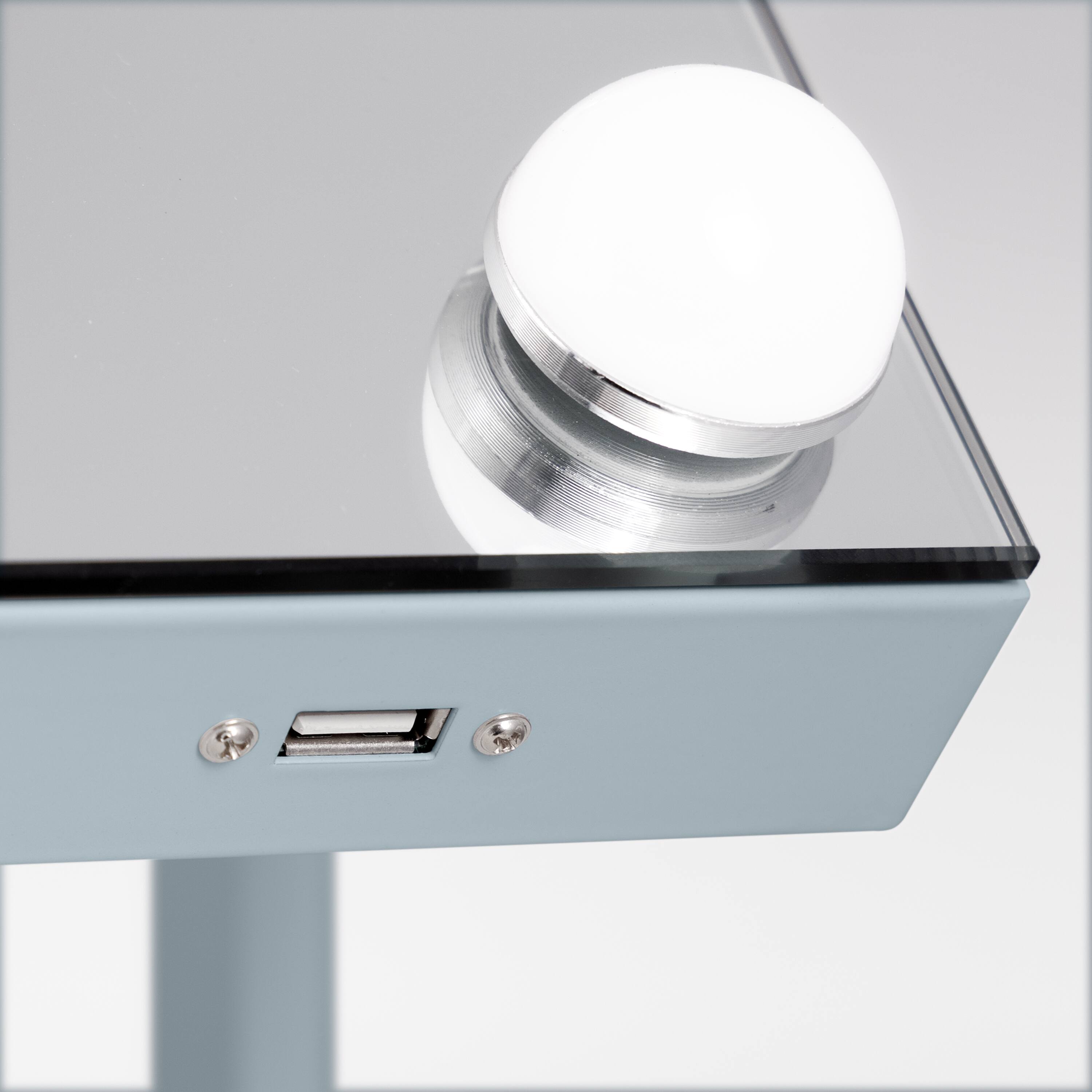 Alt View 2. Zadro - Zadro Hollywood Makeup Mirror - 25" x 20" - 15 LED Light Bulbs with Dimmable Brightness - French Blue.