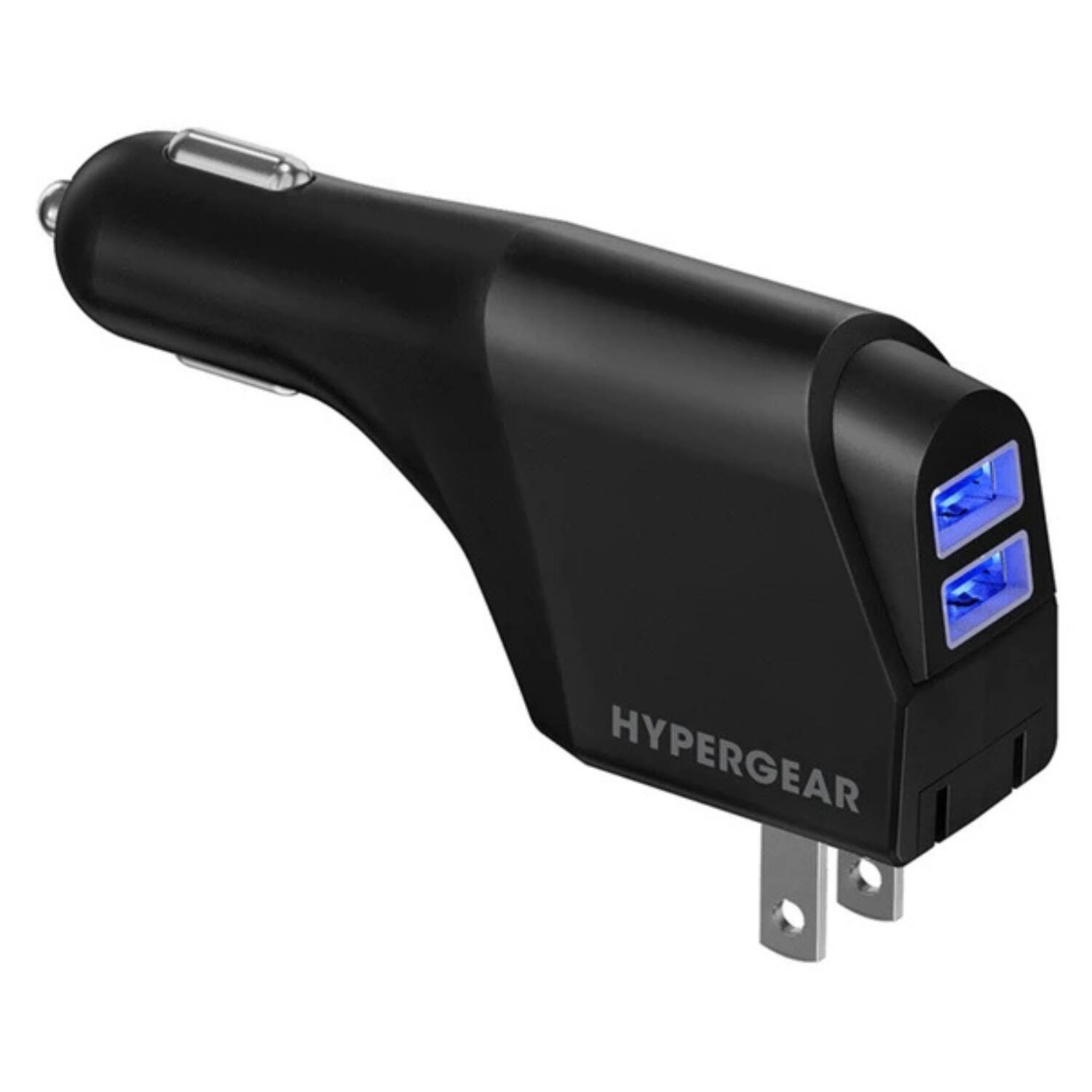 Front. Stock Preferred - 2.1A Hybrid Dual USB Car & Wall Charger.