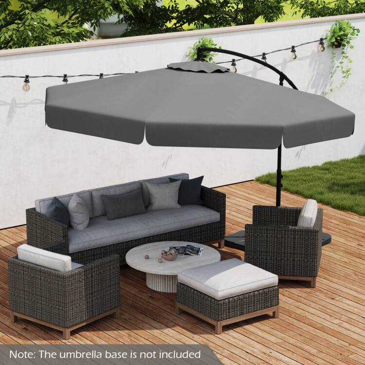 Note: The umbrella base is not included