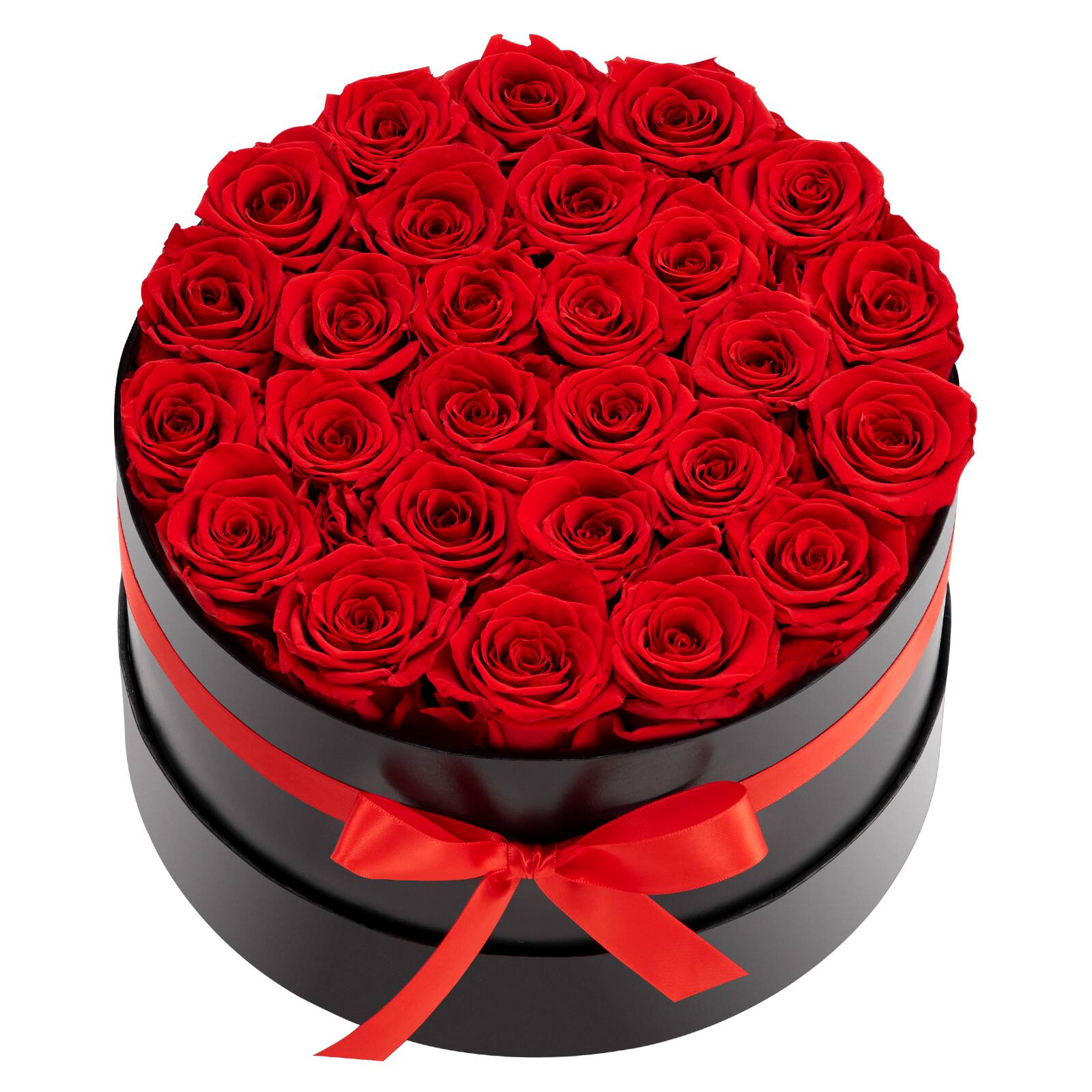 Alt View 5. VEVOR - Forever Flowers, 27 Preserved Roses in a Box, Eternal Flowers Immortal Bouquet Birthday Present for Delivery Prime Women - Red, Black.