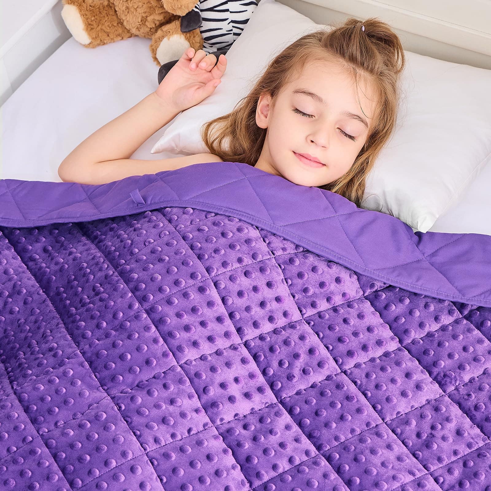 Pacoar Cade - Weighted Blanket 5 Lb Throw Minky Plush Heavy Blankets Microfiber Small Fleece Warm Comforter 36 * 48in COOLING - Purple-36*48-5lbs