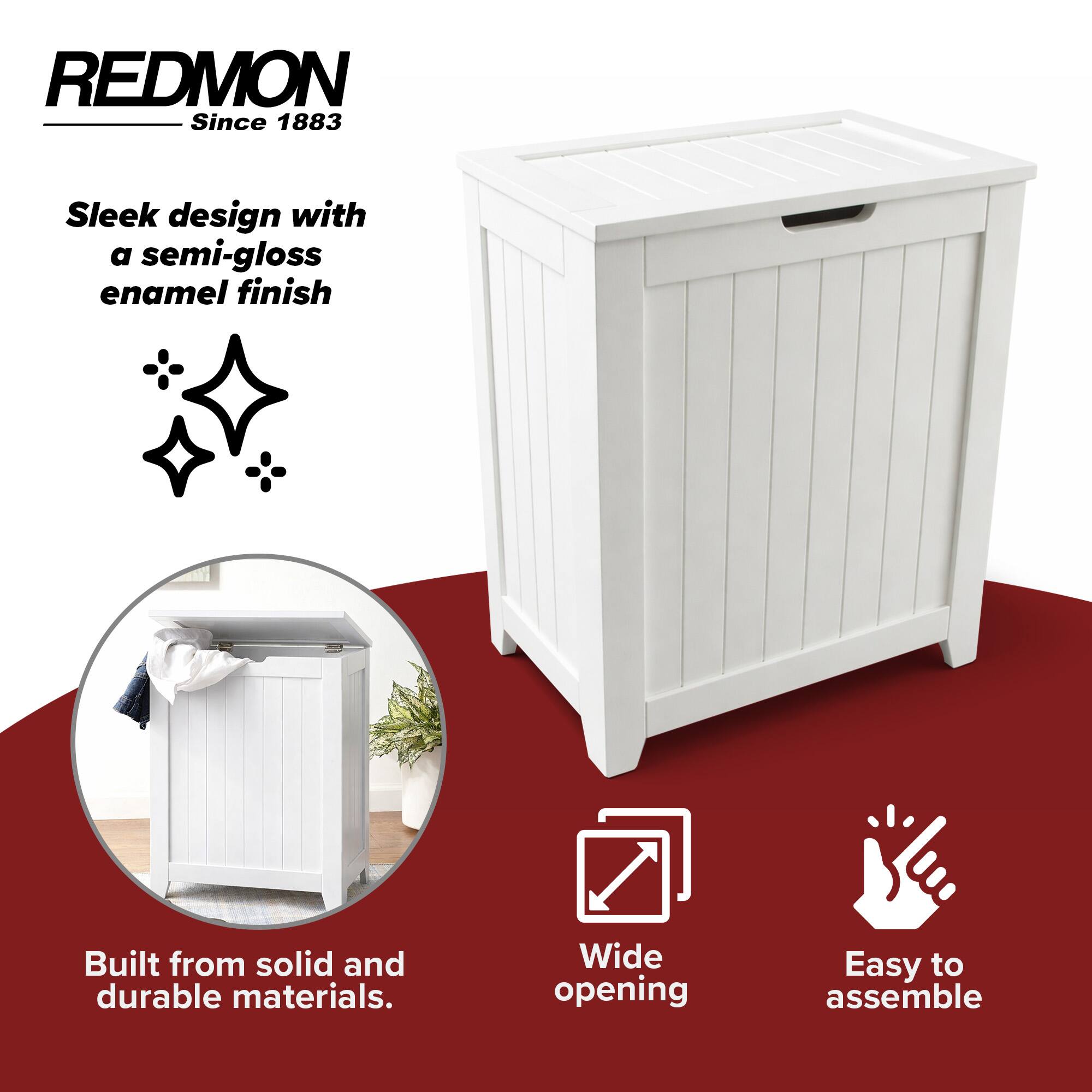 REDMON  
Since 1883  

Sleek design with a semi-gloss enamel finish  
Built from solid and durable materials.  
Wide opening  
Easy to assemble