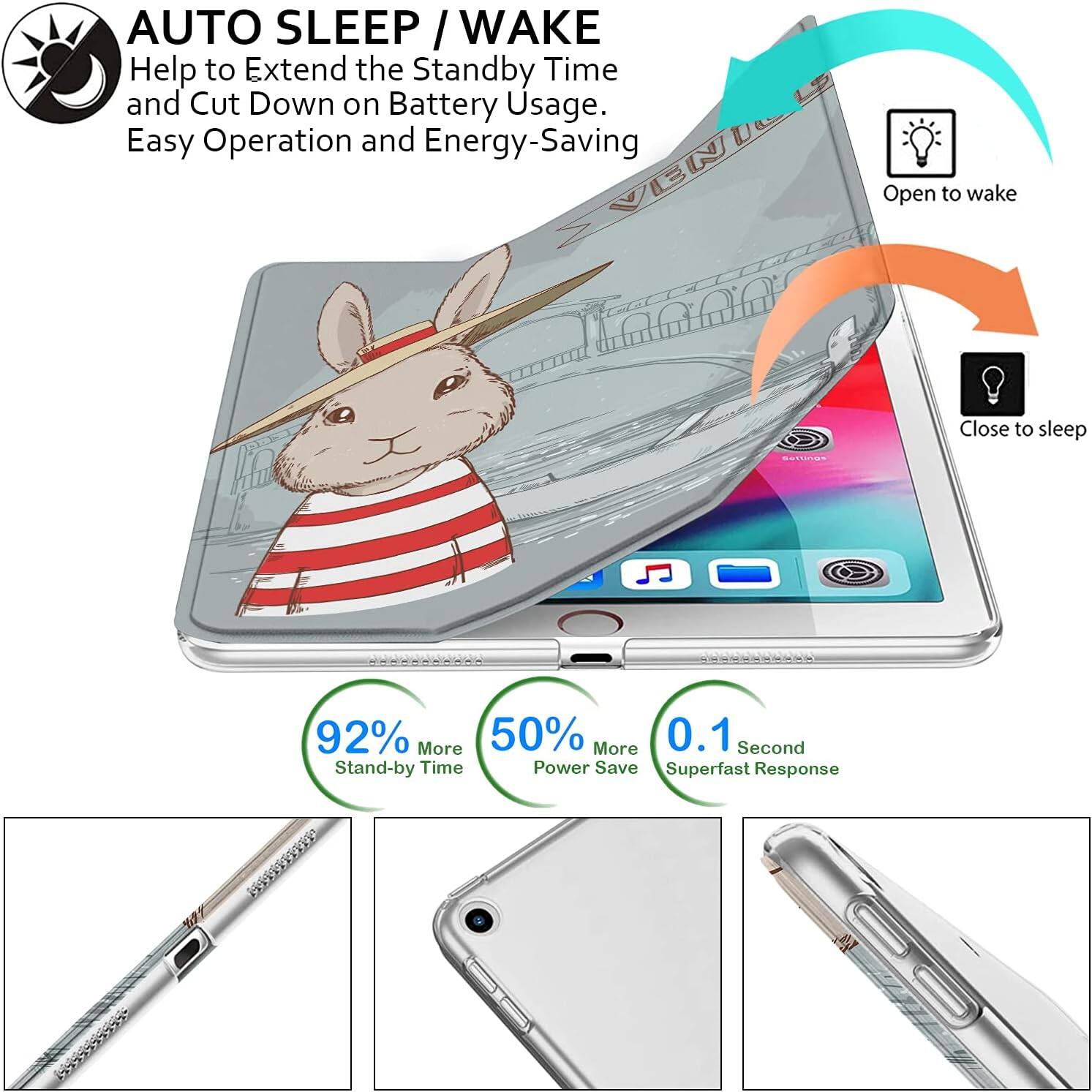 DuraSafe Cases iPad Pro 12.9 inch 2nd Gen 2017 Trifold PC Smart Case ...