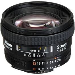 Nikon - AF 20mm f/2.8D Nikkor Lens (International Model) - Black