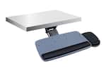 Front. Mount-It! - Under Desk Keyboard Platform with Wrist Rest Pad, Adjustable Tray for Ergonomic Typing, Grey - Grey.