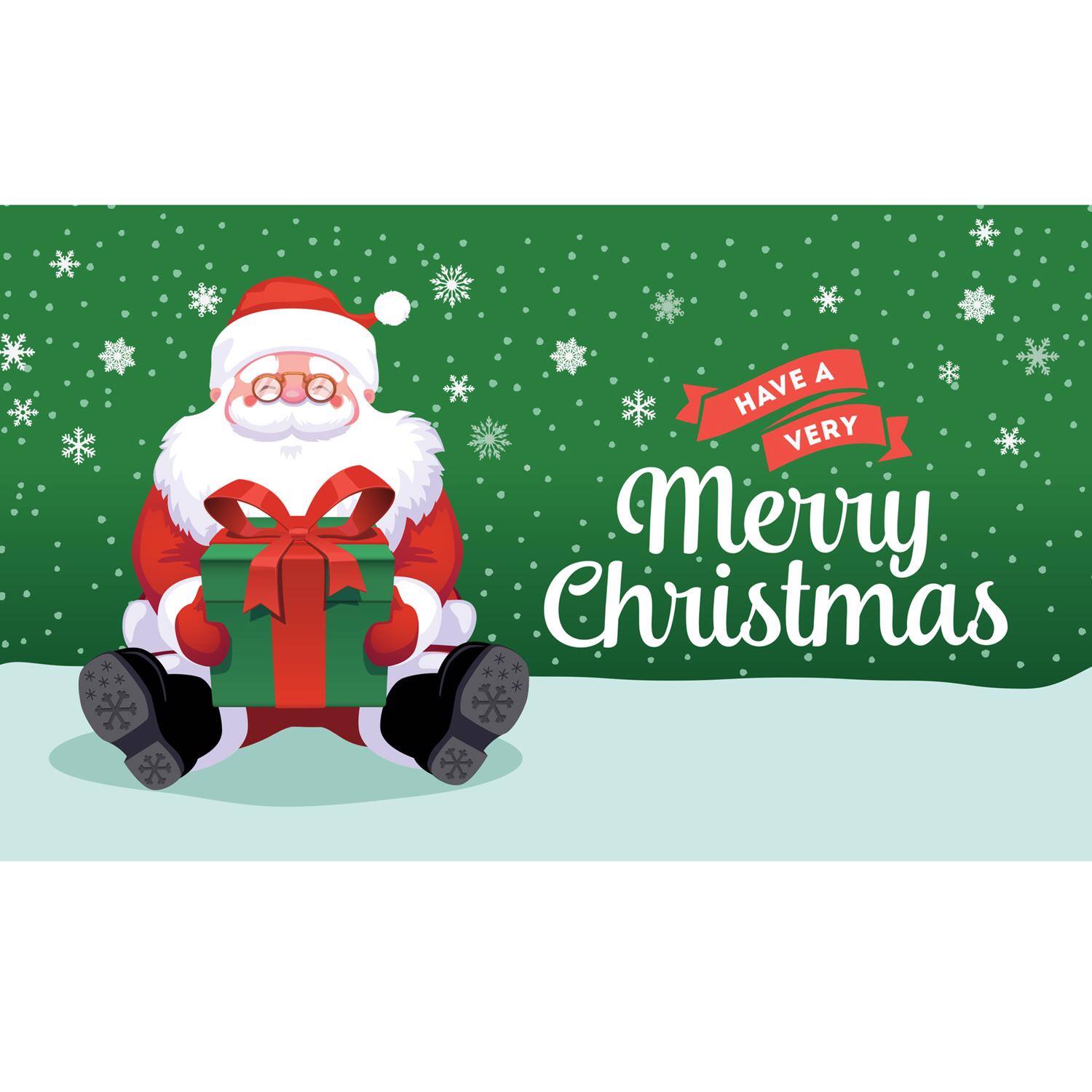 Garage Celebrations Have a Very Merry Christmas 7 ft. x 16 ft. Garage Door Cover - Multicolored