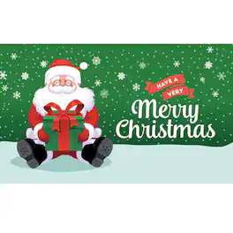 Garage Celebrations Have a Very Merry Christmas 7 ft. x 16 ft. Garage Door Cover - Multicolored