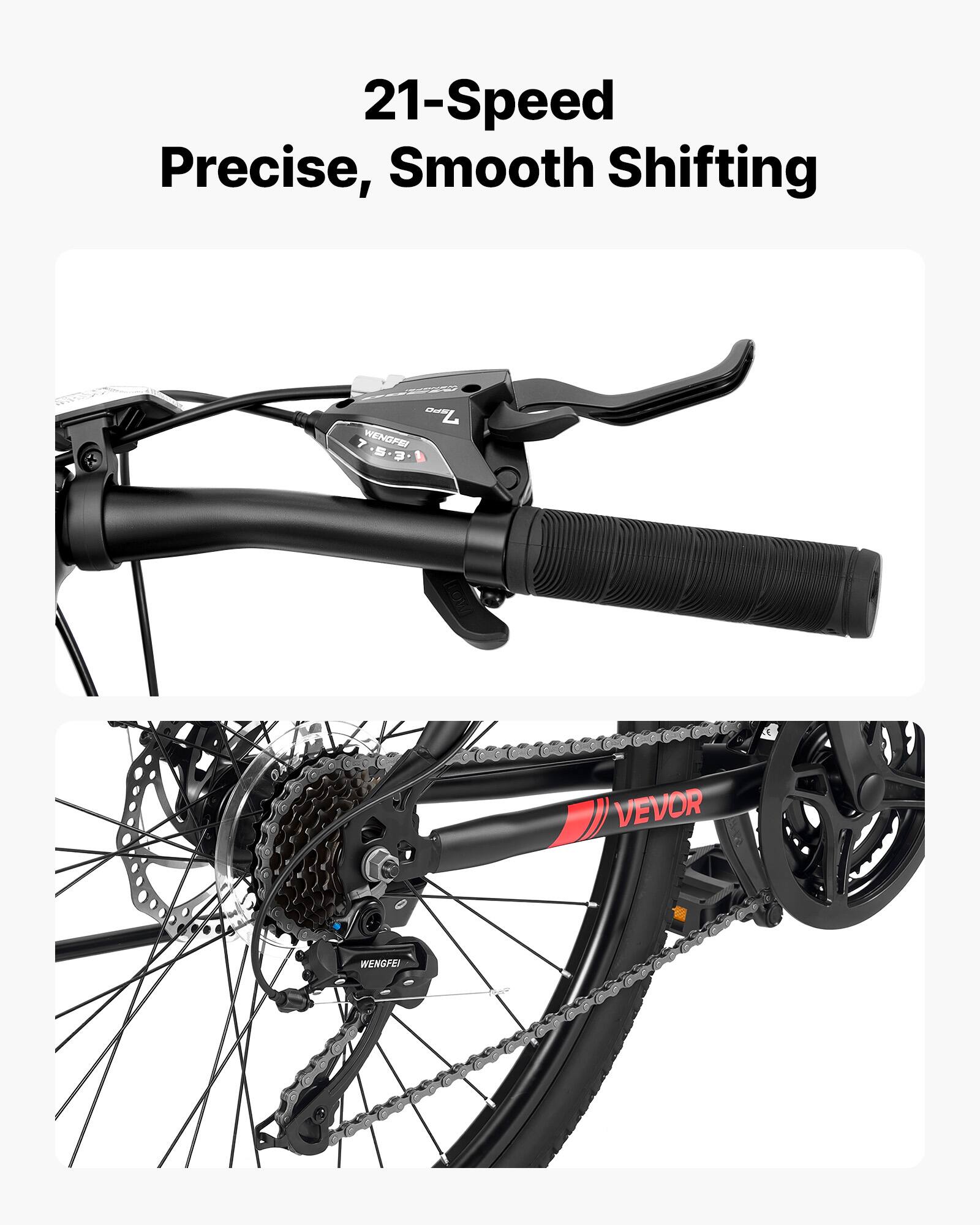 21-Speed Precise, Smooth Shifting

WENGFEI

VEVOR