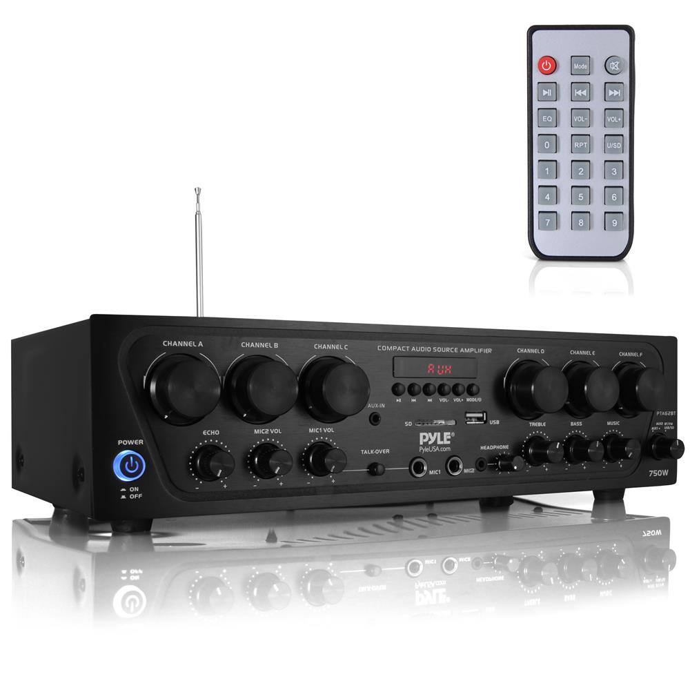PYLE - Wireless BT Home Audio Amplifier - Black