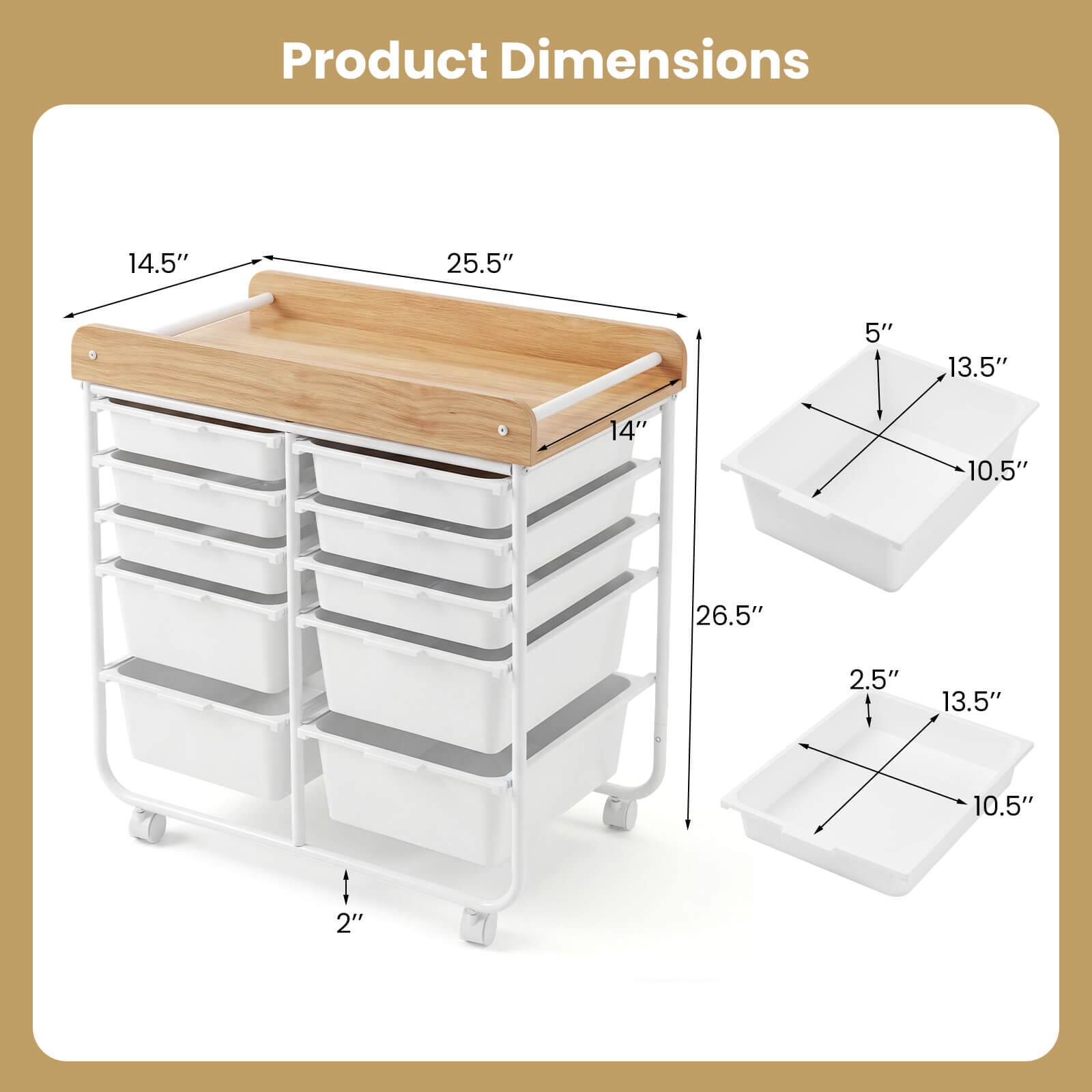 Product Dimensions: 14.5" x 25.5" x 5" x 13.5" x 14" x 10.5" x 26.5" x 2.5" x 13.5" x 10.5" x 2"