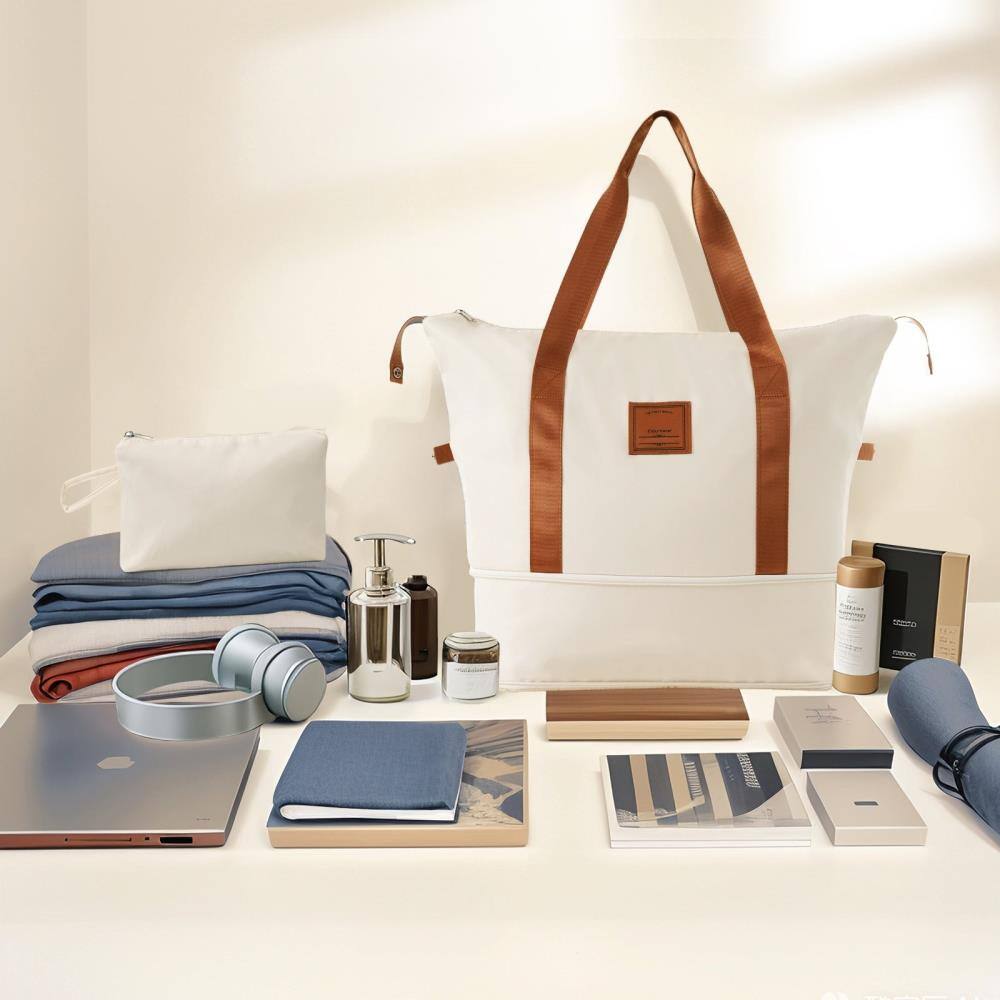 Angle. BreeBe - 3-Piece Luggage Set Carry-On 22x14x9 Airline Approved, Lightweight Hardshell ABS Suitcases with Spinner Wheels, 20-Inch - Cream.