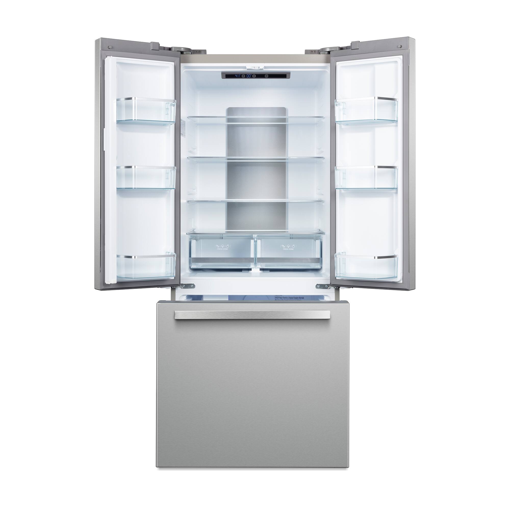 Alt View 8. COSMO - COS-RFFV183GHS 30 in. 17.5 cu. ft. Counter Depth 3-Door French Door Refrigerator with Freezer Drawer - Stainless Steel.