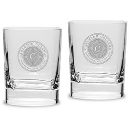 Jardine - Carleton Knights 11.75oz. Square Double Old Fashioned Glass Set - Multicolor