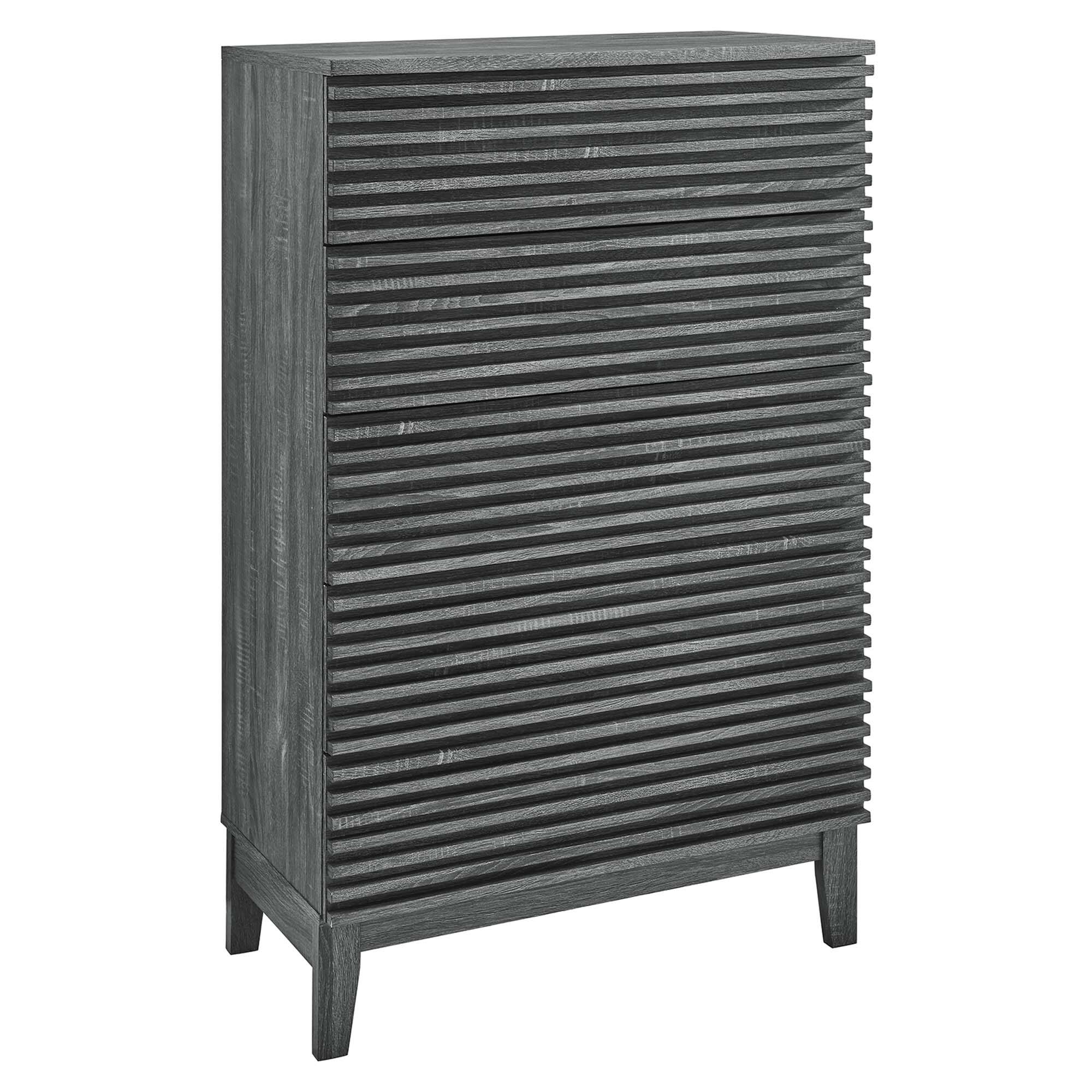 Angle. Modway - Render 5-Drawer Dresser Chest by Modway - Charcoal.