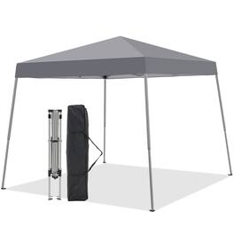 Ainfox - 10x10Ft Slant leg Pop Up Canopy Tent,Portable Instant Folding Shelter Gazebos - Dark Gray