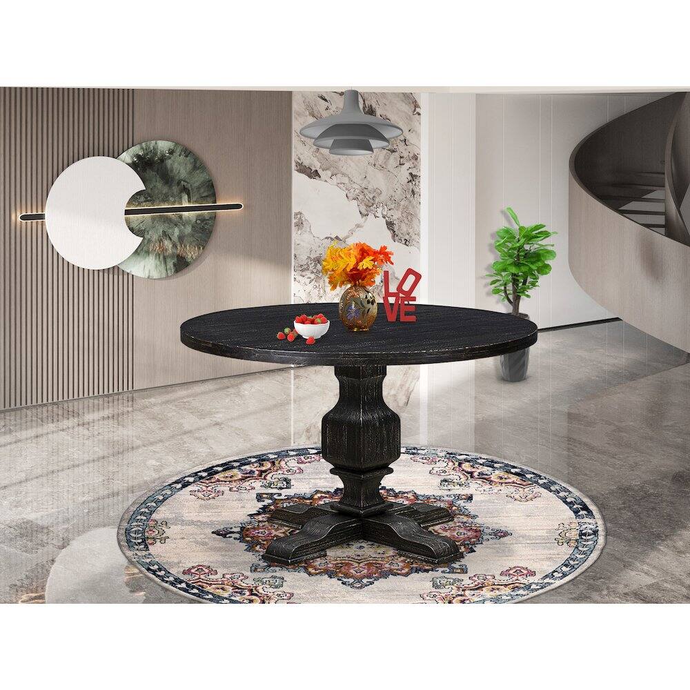 Alt View 1. East West Furniture - Wood Wooden Table - Black.