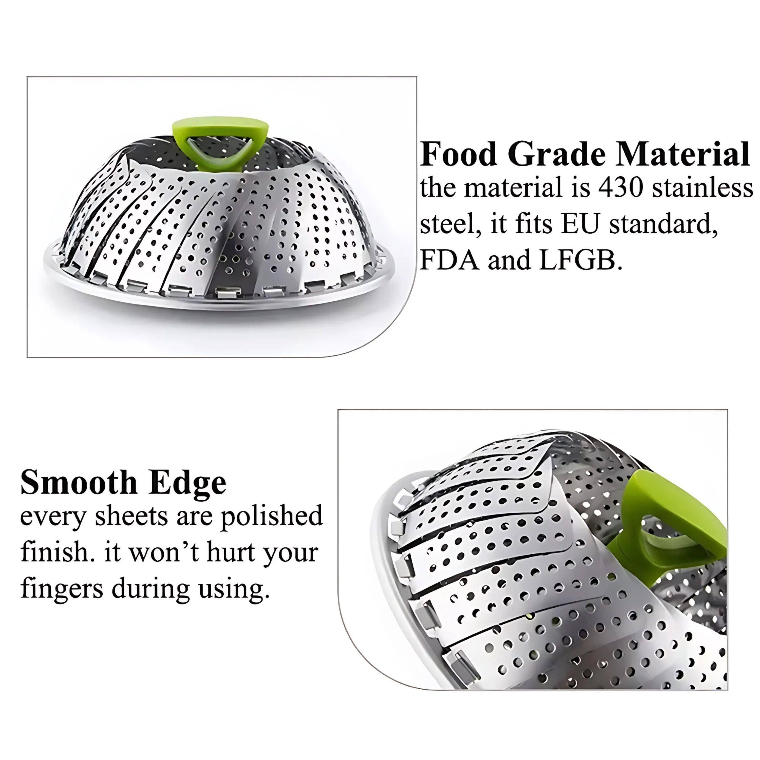 Food Grade Material  
the material is 430 stainless steel, it fits EU standard, FDA and LFGB.

Smooth Edge  
every sheets are polished finish. it won't hurt your fingers during using.