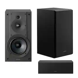 Sony - 3-Way Hi-Res Bookshelf Speakers Pair with 2-Way Center Speaker 2025 Bundle