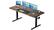 Front. ErgoAV - Adjustable Walnut Electric Standing Desk with USB Ports - 63" x 28", Model ERDS3-01WN - Walnut.