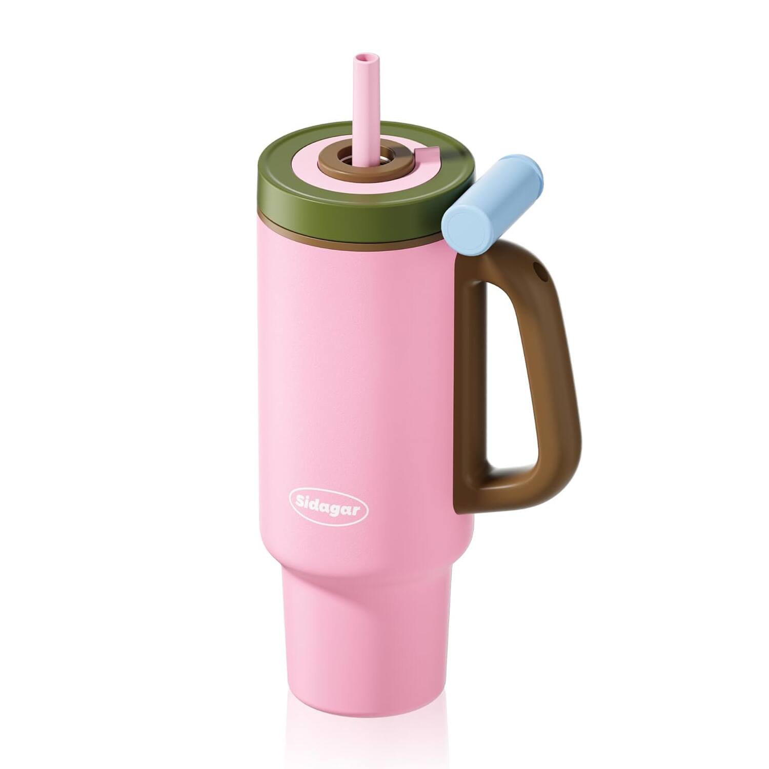 Front. Sidagar - Sidagar 1100ml Large Freedom Tumbler Free and Easy Pink 316L Stainless Steel with Ceramic Coating Insulated Tumbler Gift - Pink.
