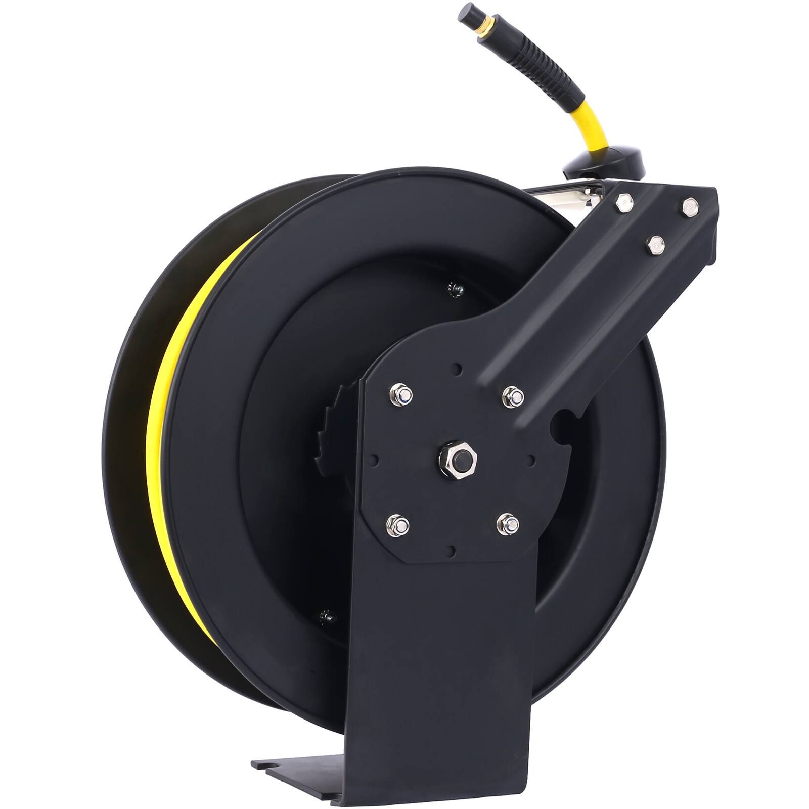 Alt View 9. LOVMOR - 3 8 in x 50 Foot Retractable SBR Rubber Air Hose Reel Industrial Steel Single Arm.