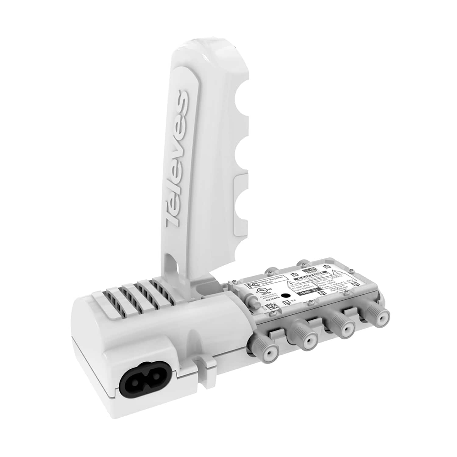 Televes - 552380 Lte-filtering Distribution Indoor Amplifier With 5 Outputs - White
