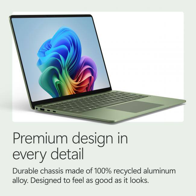 Premium design in every detail. Durable chassis made of 100% recycled aluminum alloy. Designed to feel as good as it looks.