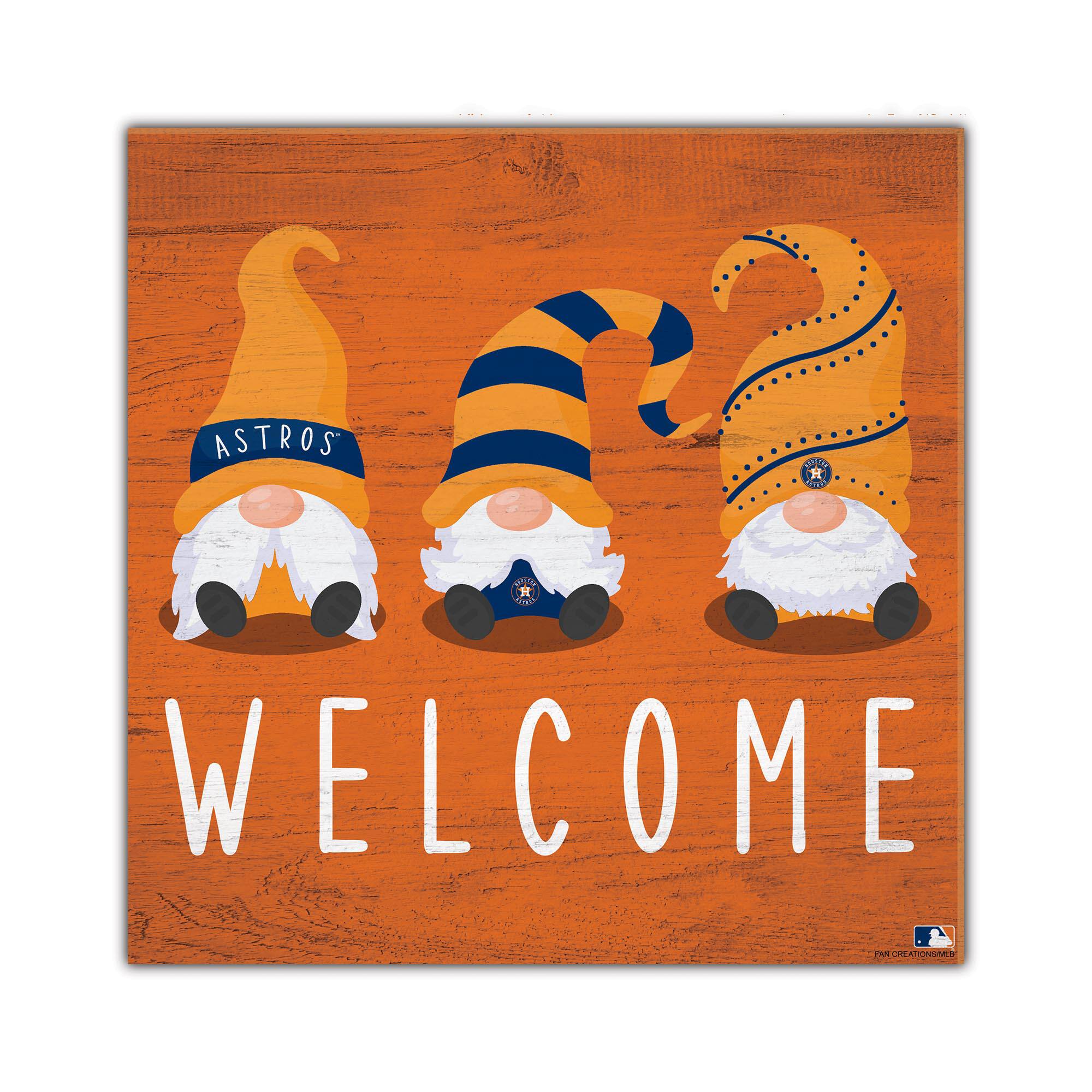 Houston Astros 10'' x 10'' Welcome Gnomes Sign