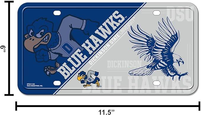6" | MTO411102 RICO INDUSTRIES INC. TM USO WKS STATE UNIVERSITY DICKINSON BLUE HAWKS 11.5"