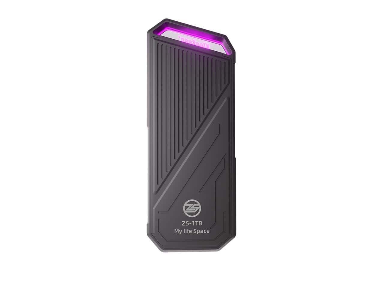 KingSpec Z5 RGB 512GB SSD 2100 MB/s, USB 3.2 Gen 2, Type C, 20Gbps
