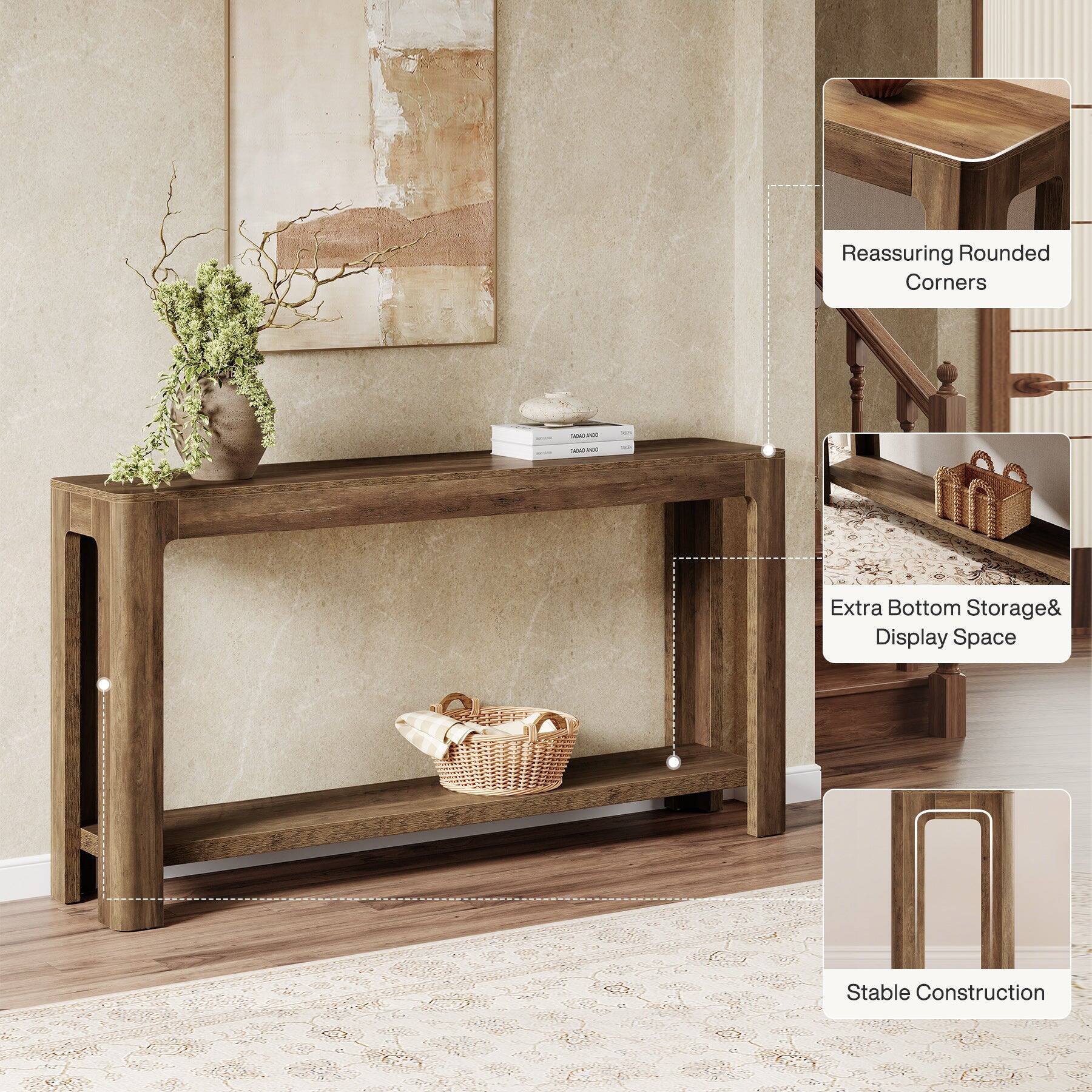 Reassuring Rounded Corners  
Extra Bottom Storage & Display Space  
Stable Construction