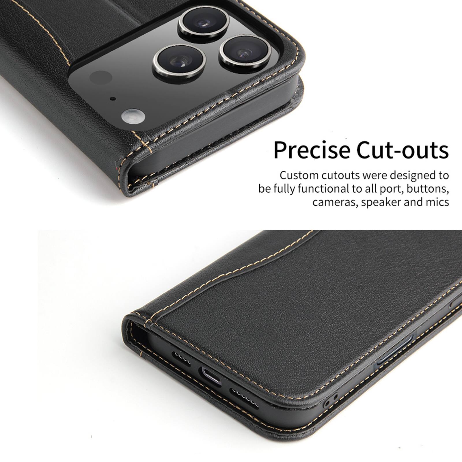 Precise Cut-outs  
Custom cutouts were designed to be fully functional to all port, buttons, cameras, speaker and mics