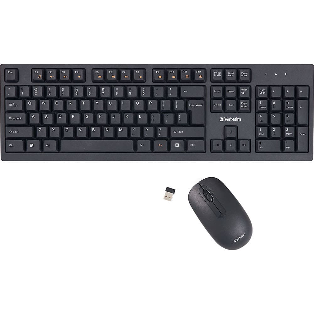 Verbatim - Wireless Mouse and Keyboard - Black